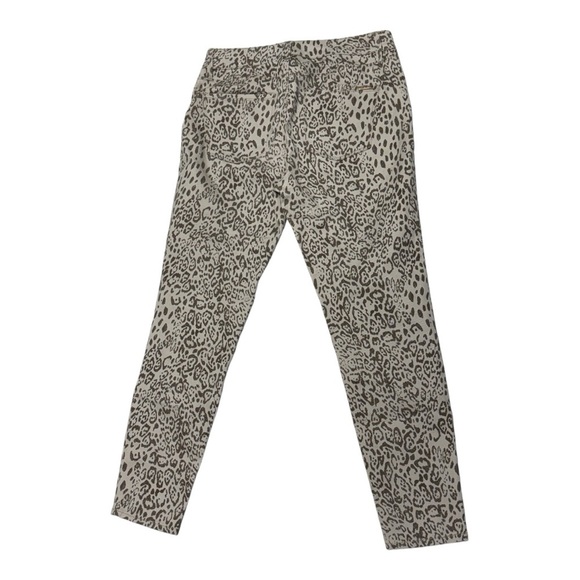 White House Black Market Women's Leopard Print Mid Rise Skinny Crop Jeans Size 4 - Picture 10 of 10